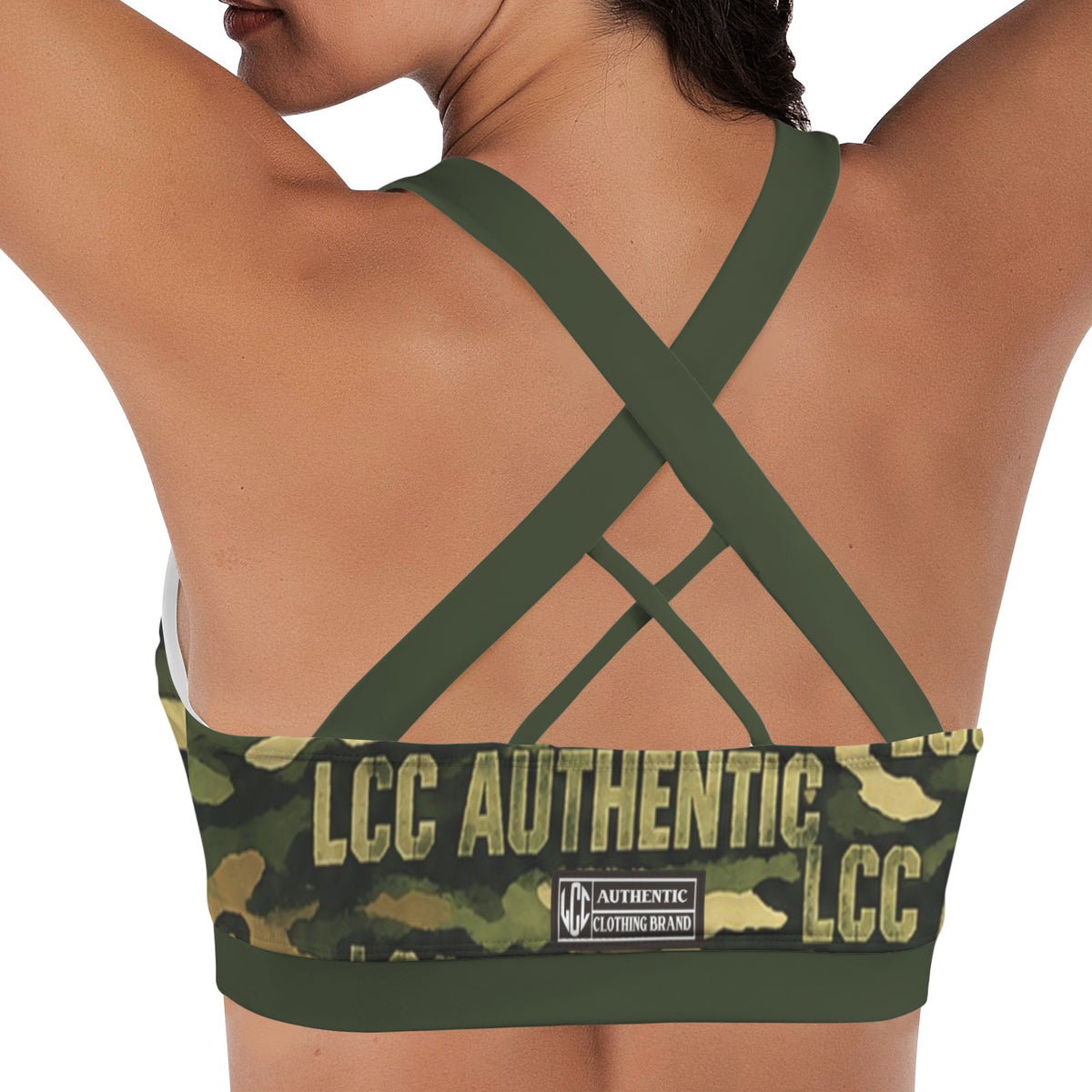 LCC CAMOUFLAGE Cross Back Sports Bra