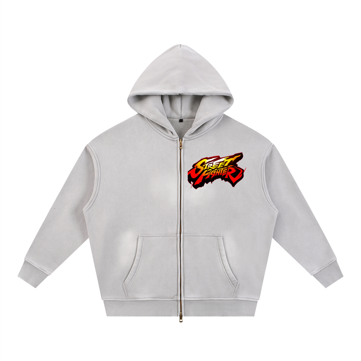 Street Fighter Two-way Zipper Boxy  Hoodie