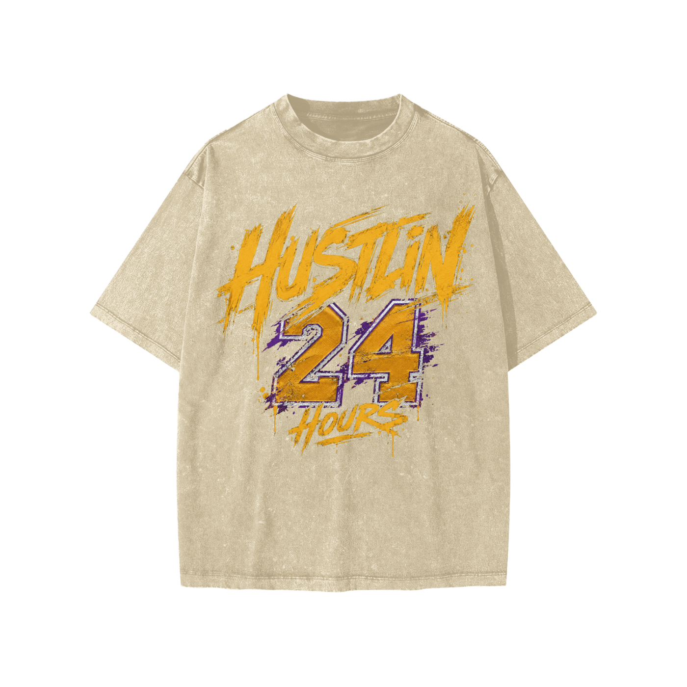 HUSTLIN 24 HOURS Snow Washed Kids' T-Shirt