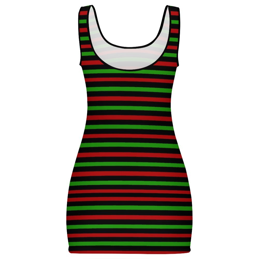 RBG STRIPES Sunmer Bodycon Tank  Dress