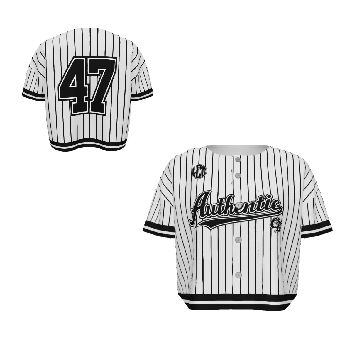 AUTHENTIC LEAGUE WHTBLC Women’s Short Sleeve Baseball Jersey