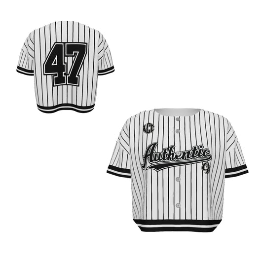 AUTHENTIC LEAGUE WHTBLC Women’s Short Sleeve Baseball Jersey