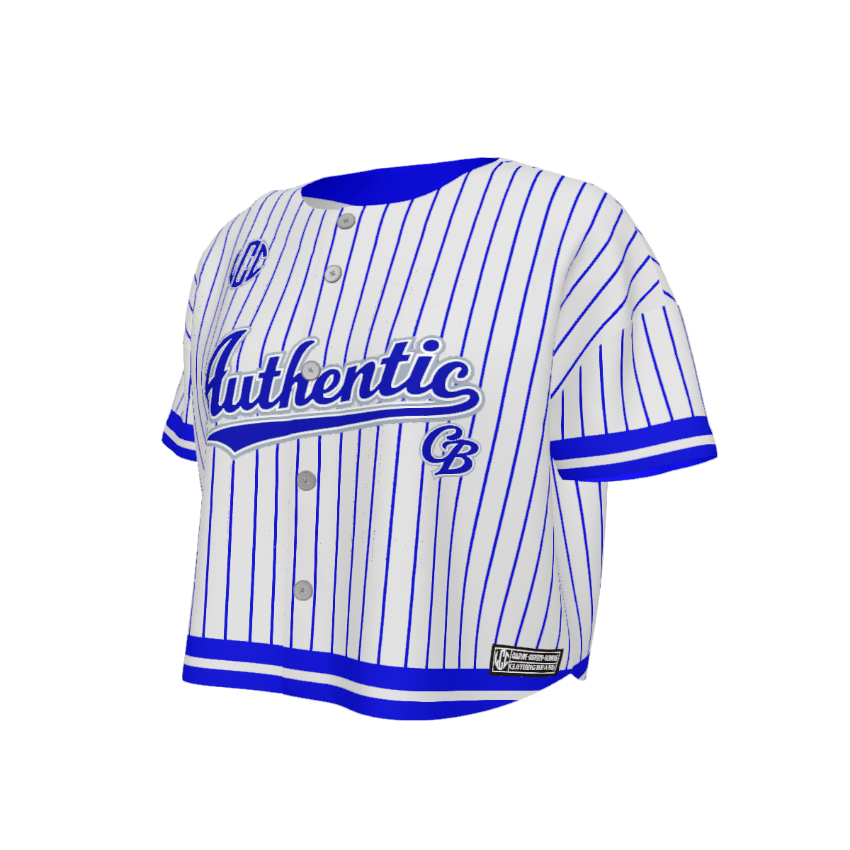 AUTHENTIC LEAGUE WHTBLUE Women’s Short Sleeve Baseball Jersey