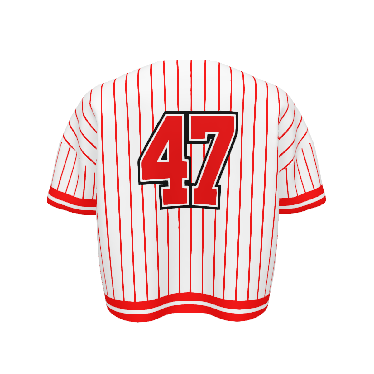 AUTHENTIC LEAGUE WHTRED Women’s Short Sleeve Baseball Jersey