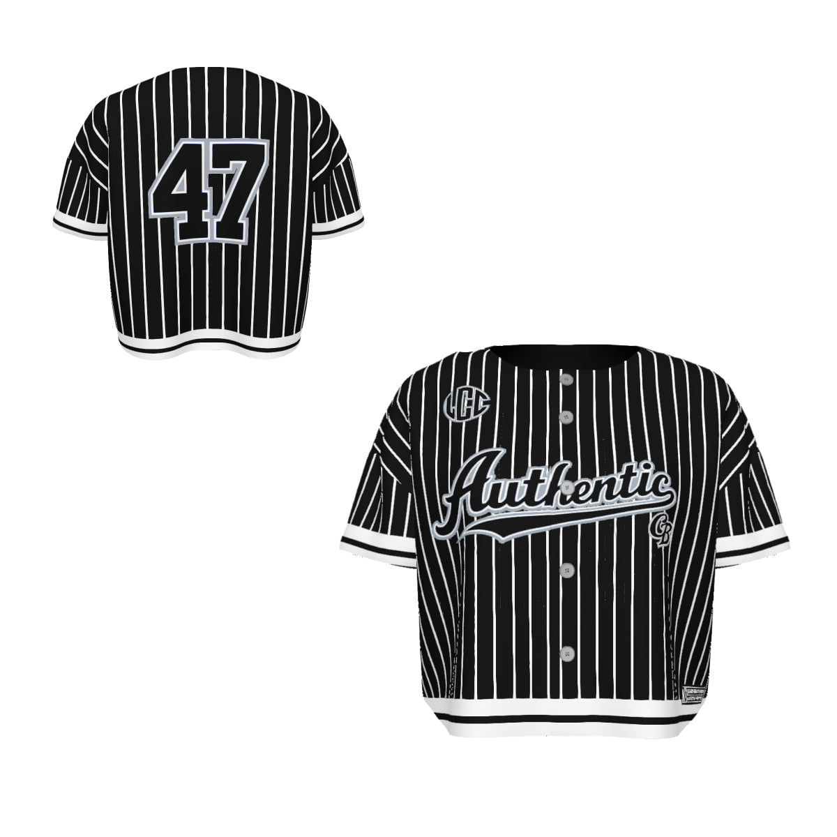 AUTHENTIC LEAGUE BLCWHT Women’s Short Sleeve Baseball Jersey