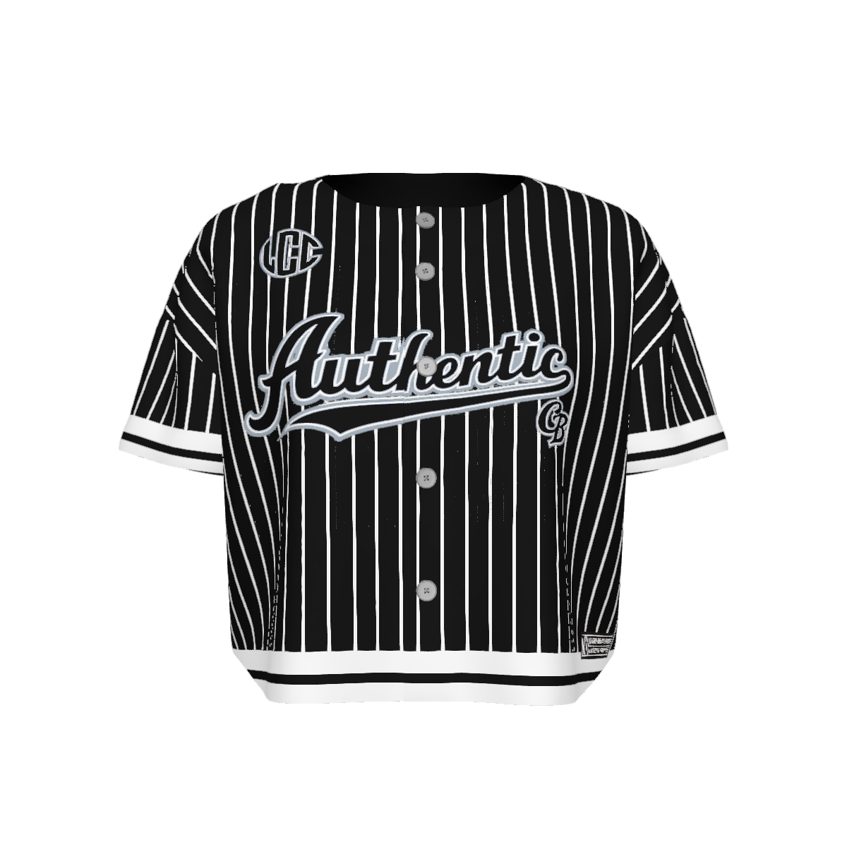 AUTHENTIC LEAGUE BLCWHT Women’s Short Sleeve Baseball Jersey