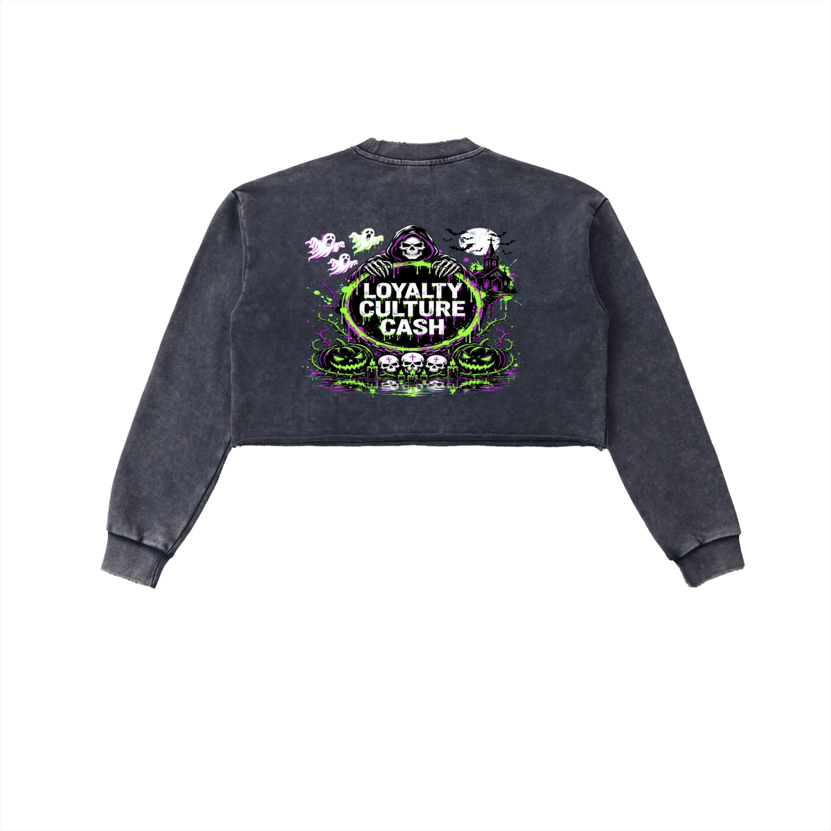DARKSIDE Snow Washed Cropped Sweatshirt