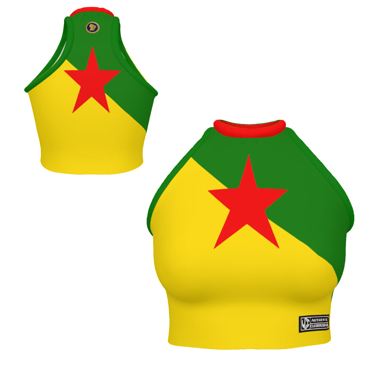 GUYANE Women's High Neck Crop Tank Top