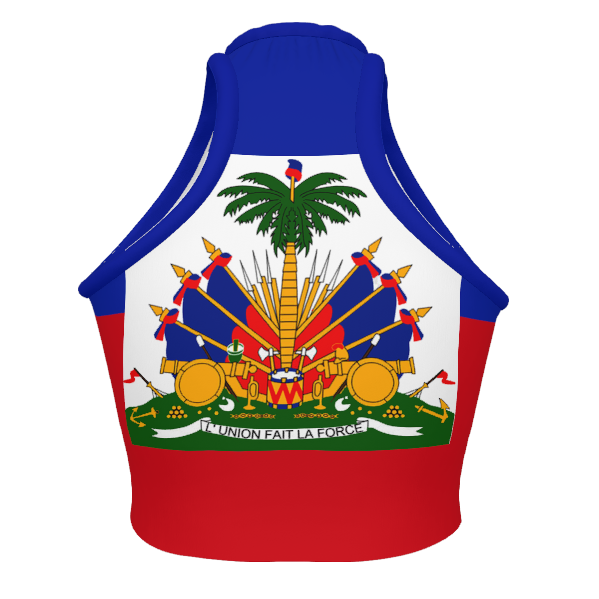 HAITI Women's High Neck Crop Tank Top