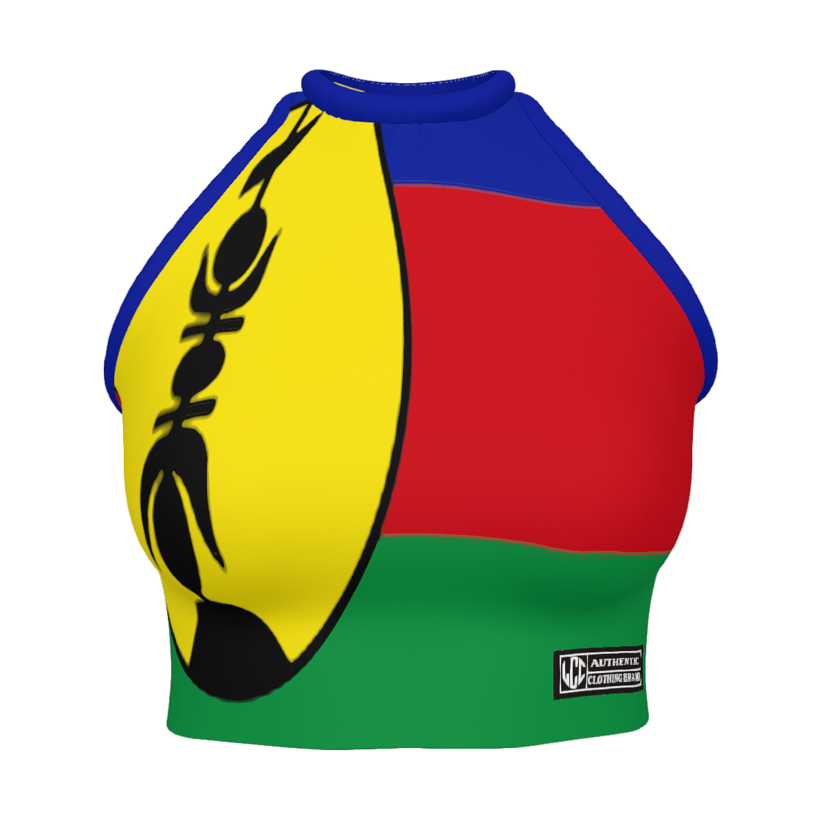 NOUVELLE CALEDONIE Women's High Neck Crop Tank Top