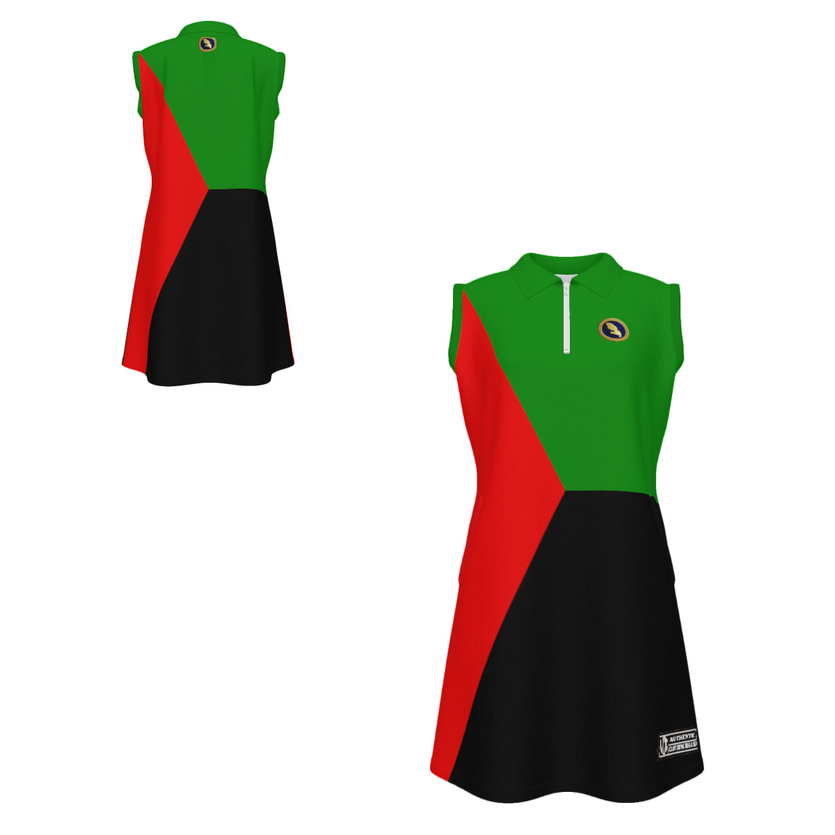 MARTINIQUE Women's Polo Sleeveless Zip Dress With Pockets
