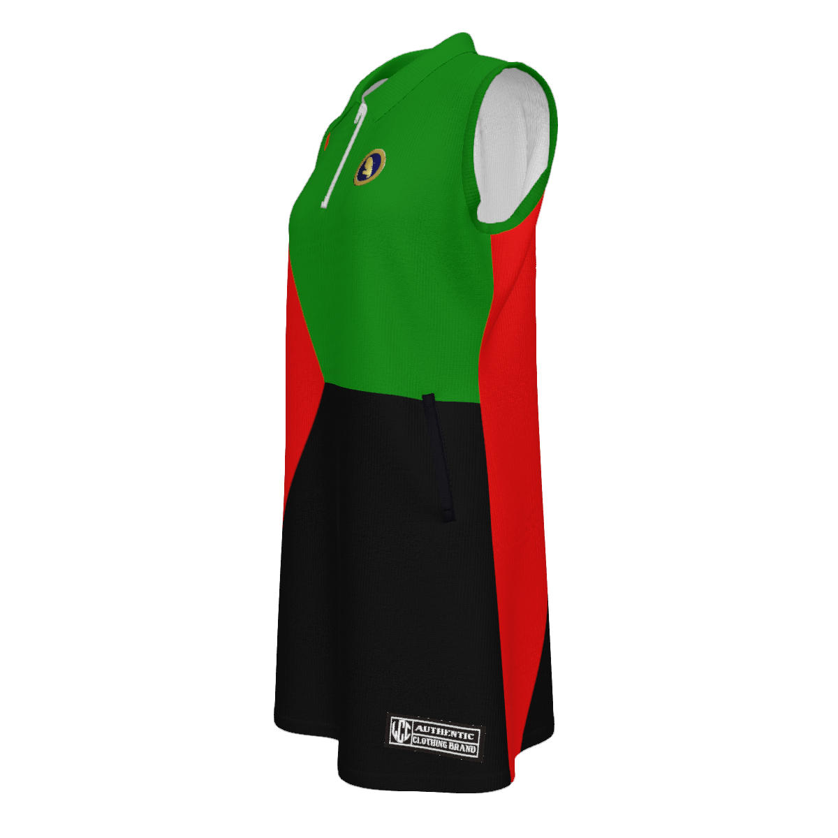 MARTINIQUE Women's Polo Sleeveless Zip Dress With Pockets