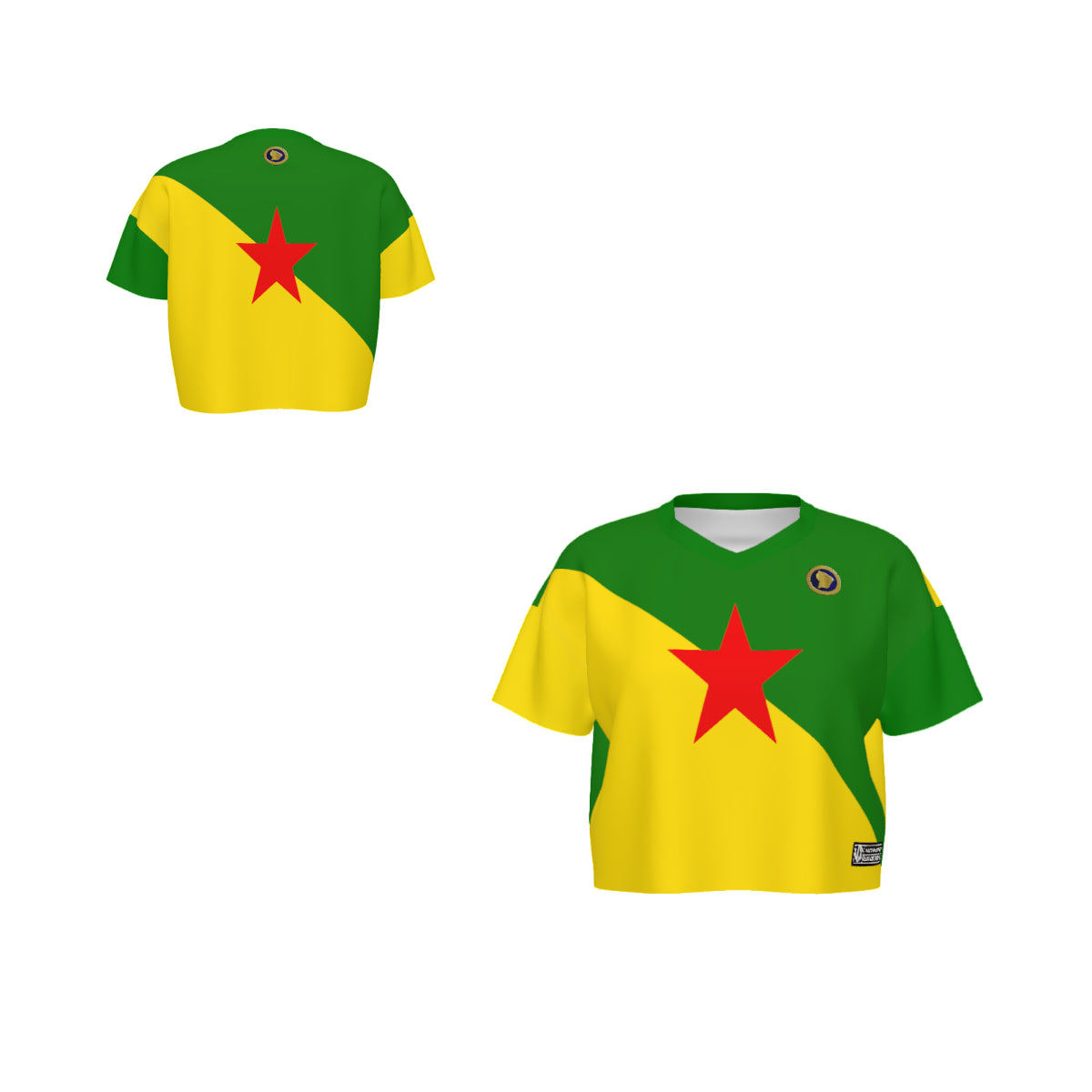 GUYANE Women’s Cropped V-Neck Soccer Jersey
