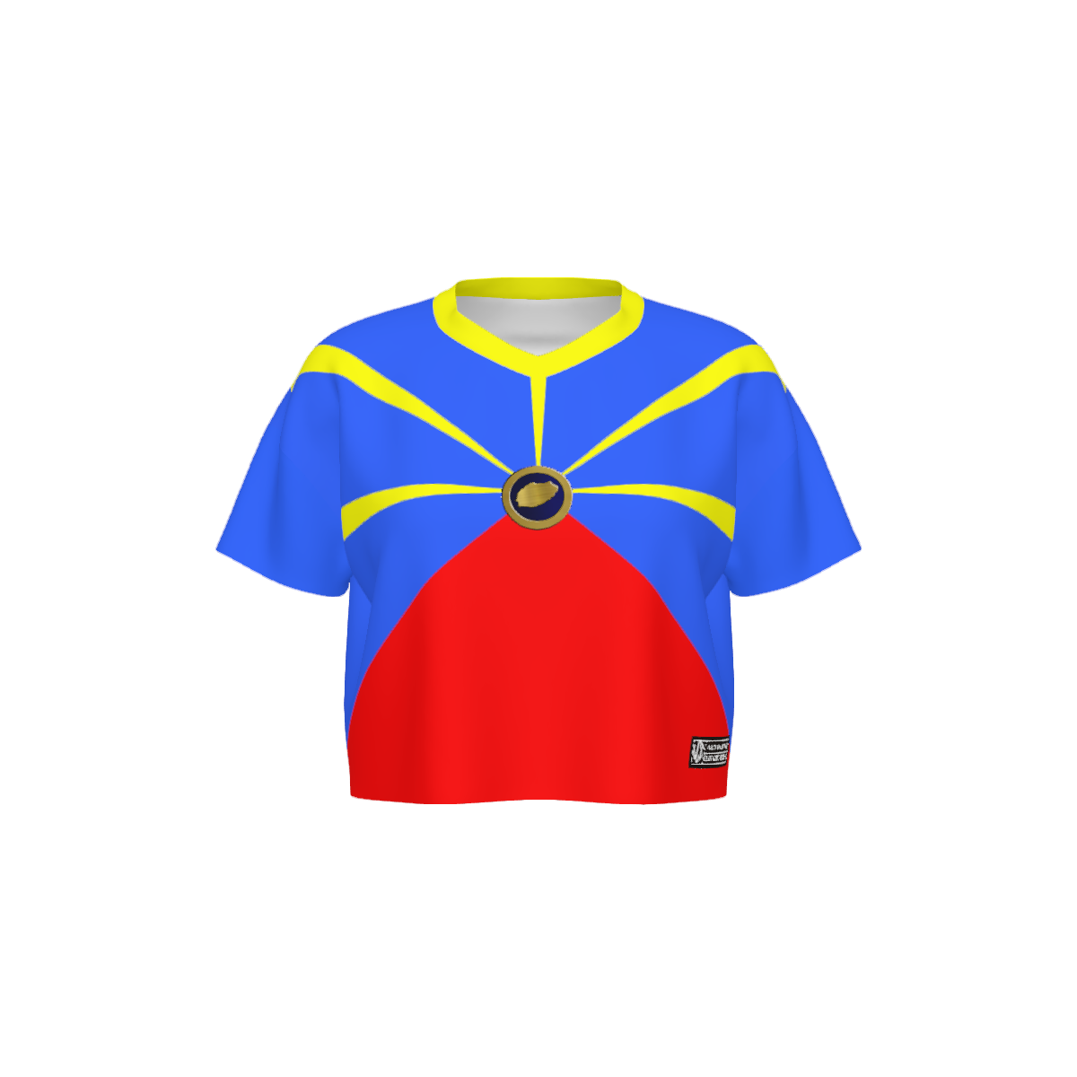 LA REUNION Women’s Cropped V-Neck Soccer Jersey