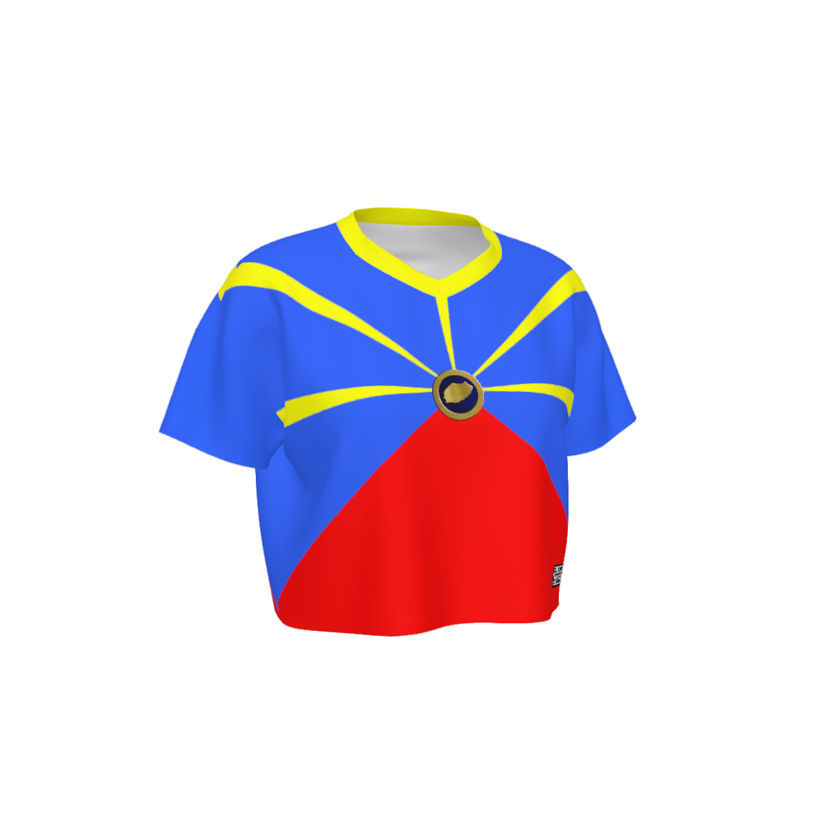 LA REUNION Women’s Cropped V-Neck Soccer Jersey