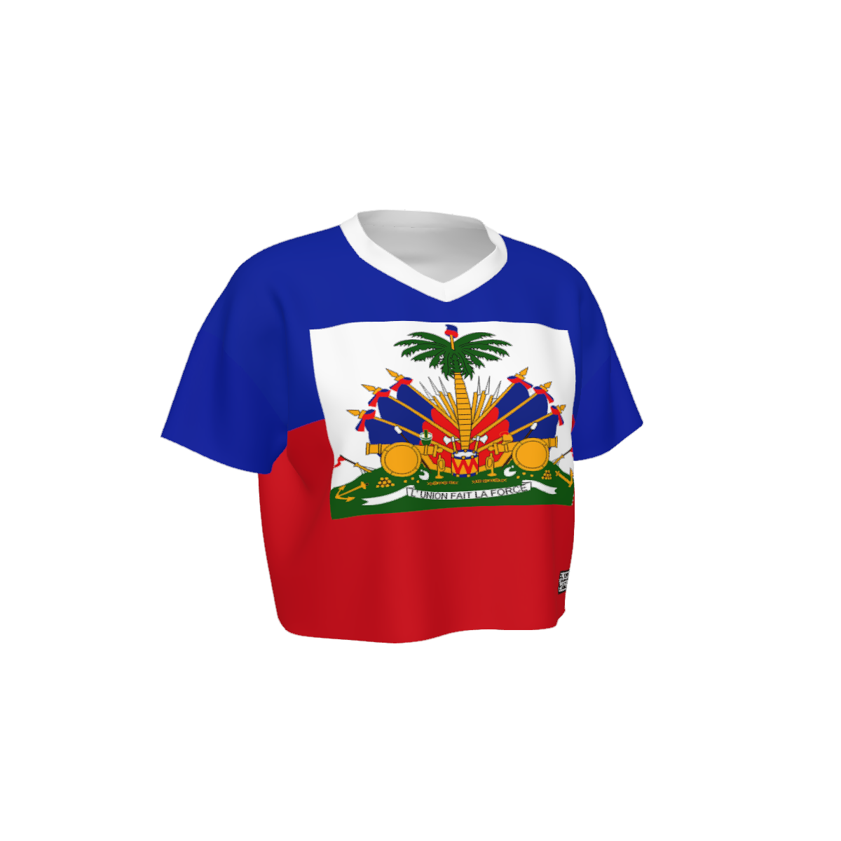 HAITI Women’s Cropped V-Neck Soccer Jersey