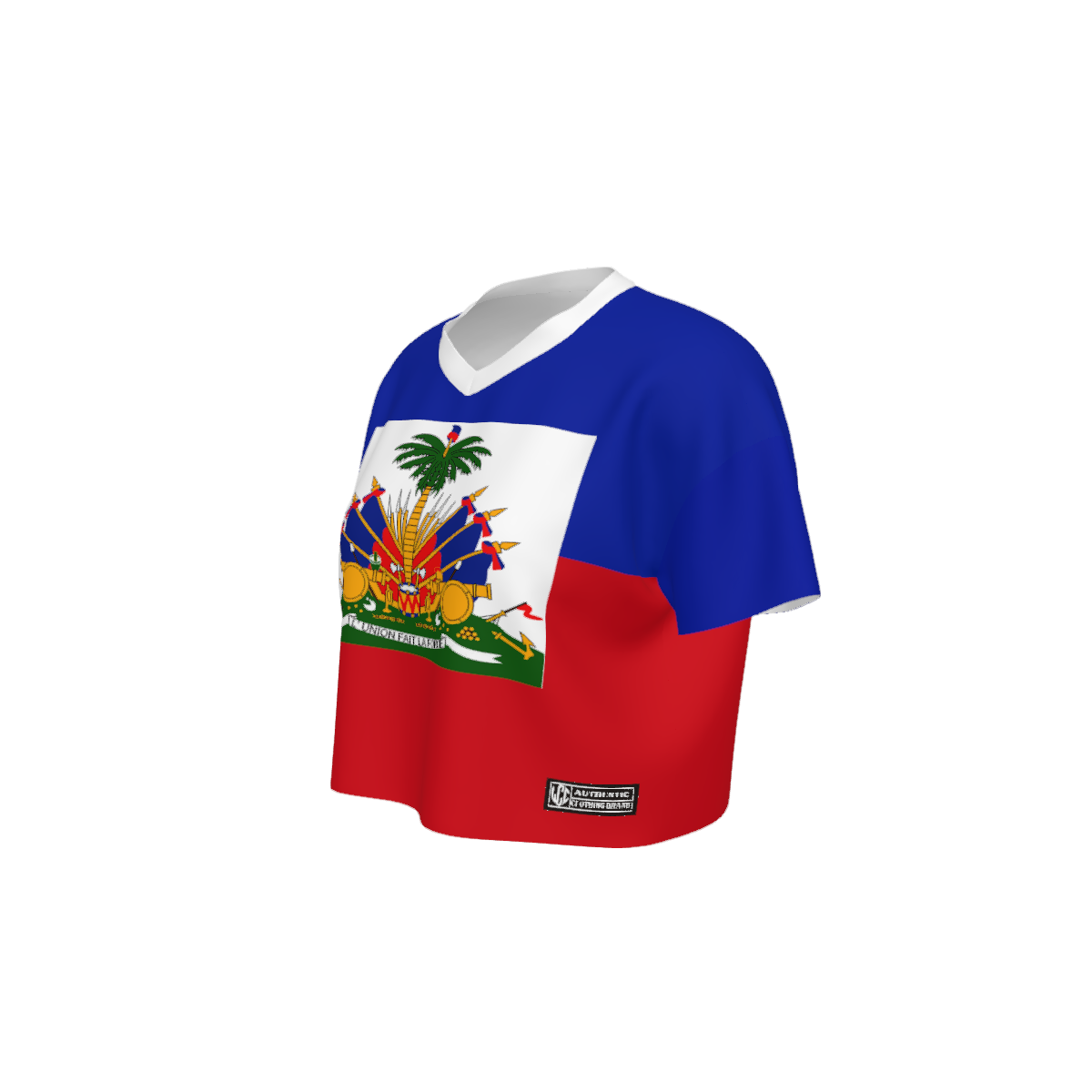 HAITI Women’s Cropped V-Neck Soccer Jersey