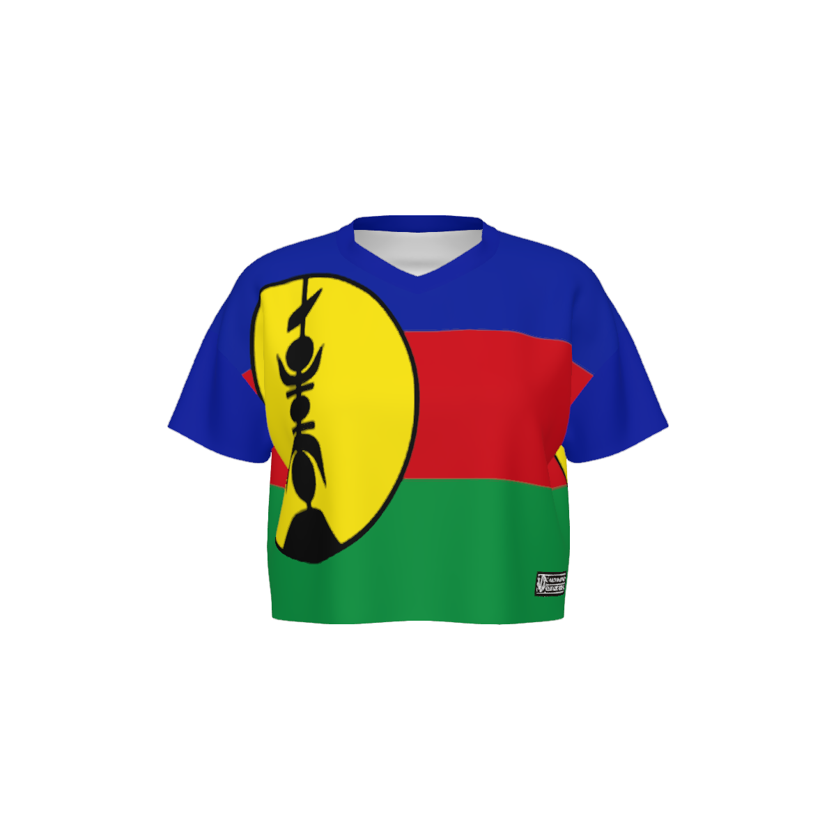 NOUVELLE CALEDONIE Women’s Cropped V-Neck Soccer Jersey
