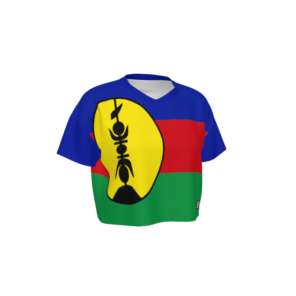 NOUVELLE CALEDONIE Women’s Cropped V-Neck Soccer Jersey