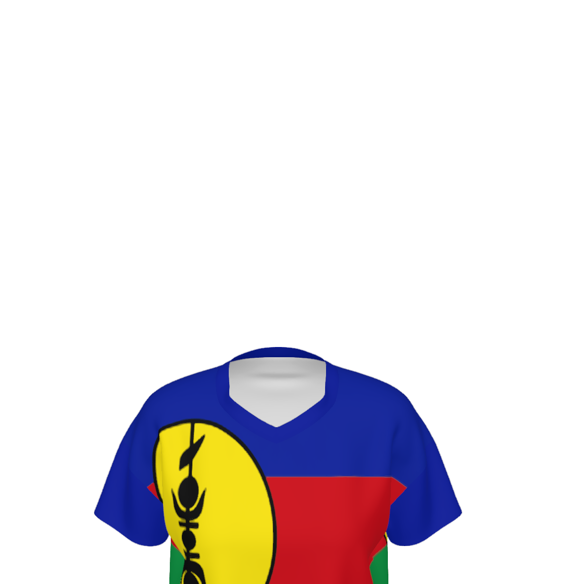 NOUVELLE CALEDONIE Women’s Cropped V-Neck Soccer Jersey