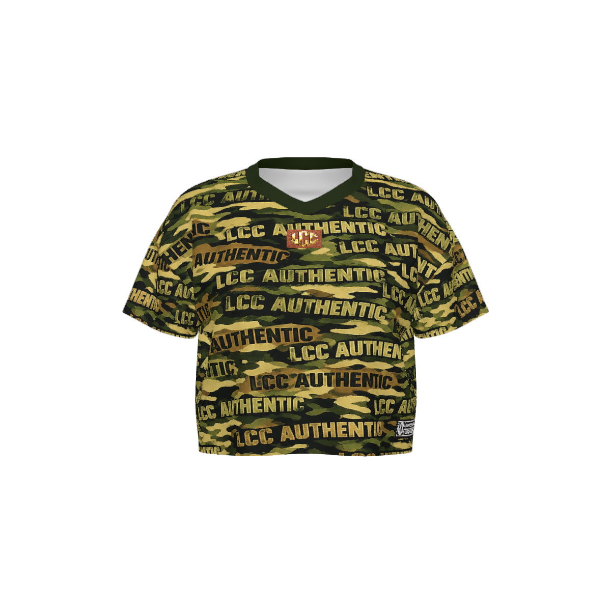 LCC CAMOUFLAGE Women’s Cropped V-Neck Soccer Jersey