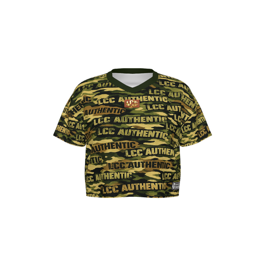 LCC CAMOUFLAGE Women’s Cropped V-Neck Soccer Jersey