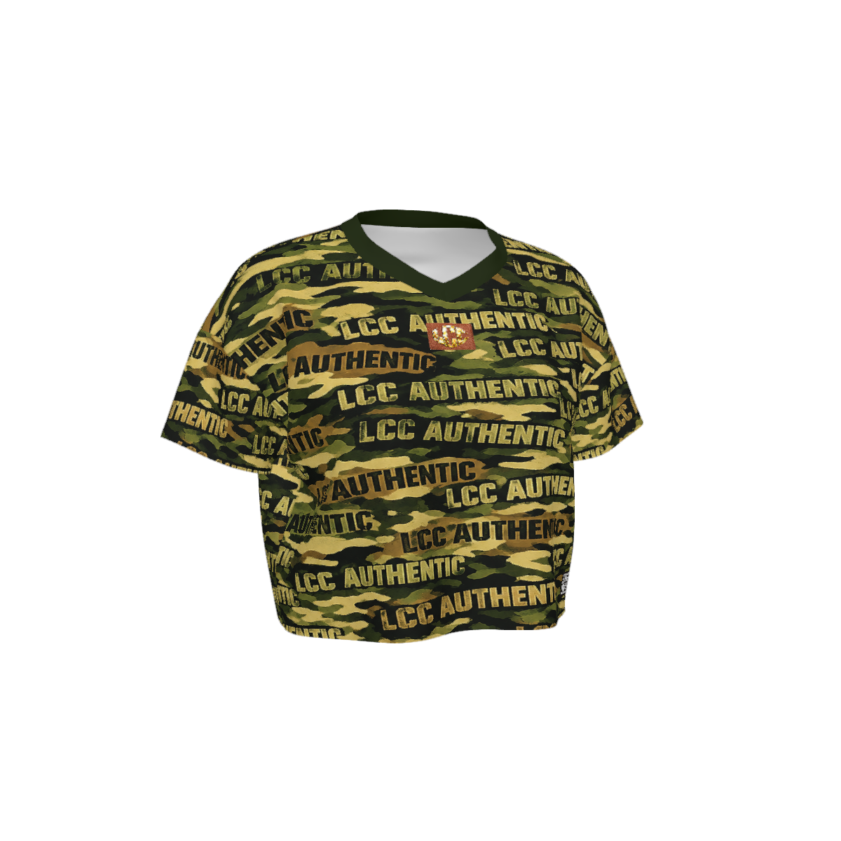 LCC CAMOUFLAGE Women’s Cropped V-Neck Soccer Jersey