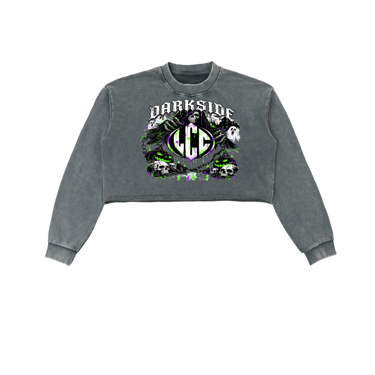 DARKSIDE Snow Washed Cropped Sweatshirt