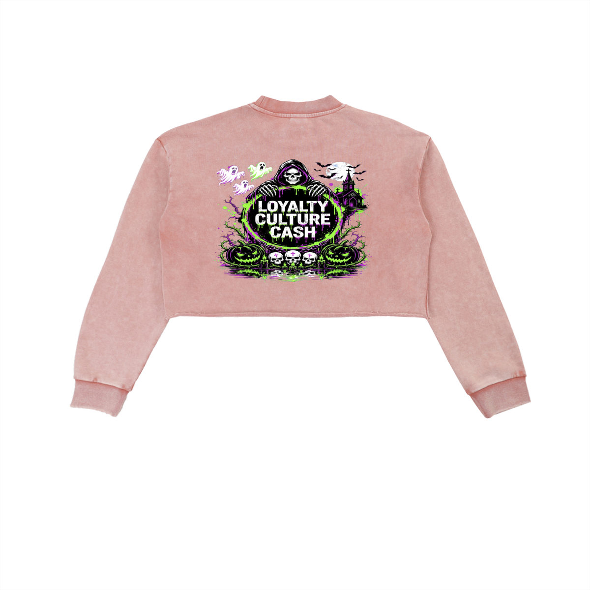 DARKSIDE Snow Washed Cropped Sweatshirt