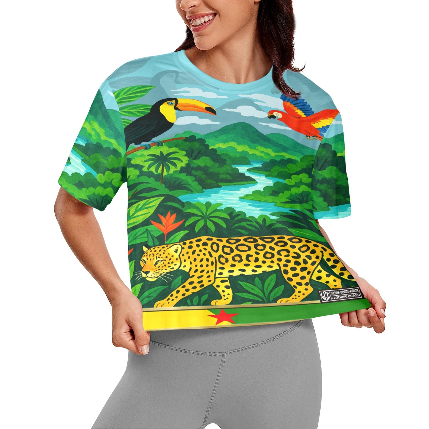 GUYANE PAYSAGE Women's Cropped T-shirt