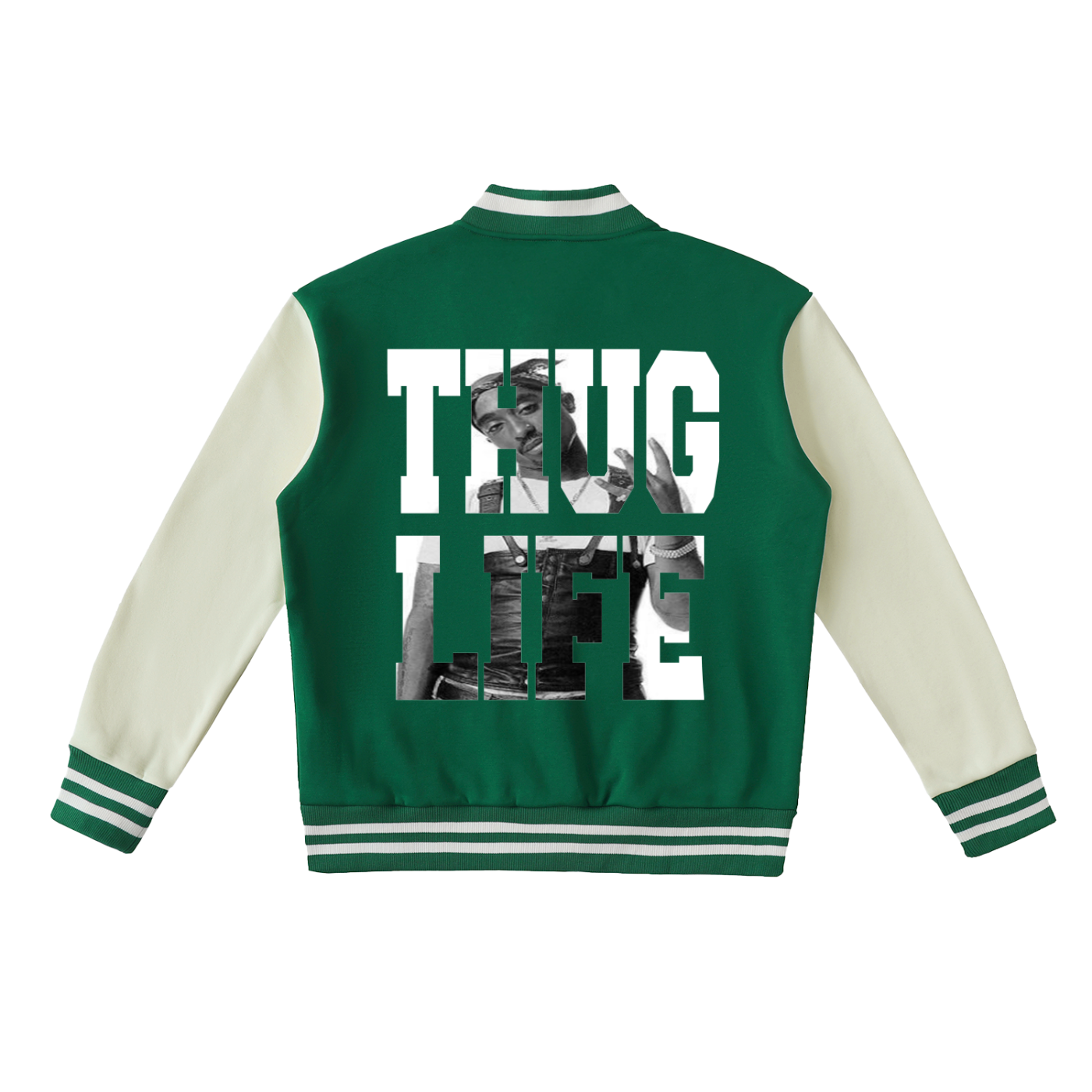 SHAKUR Two-Tone Fleeced Varsity Jacket