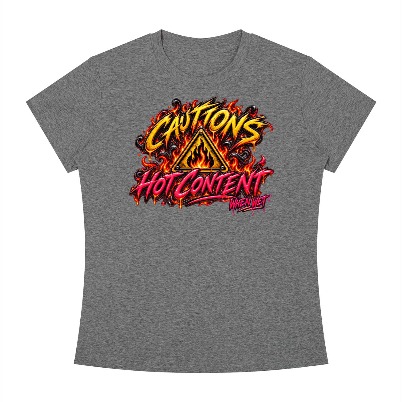 CAUTIONS Women's Slim Fit T-Shirt