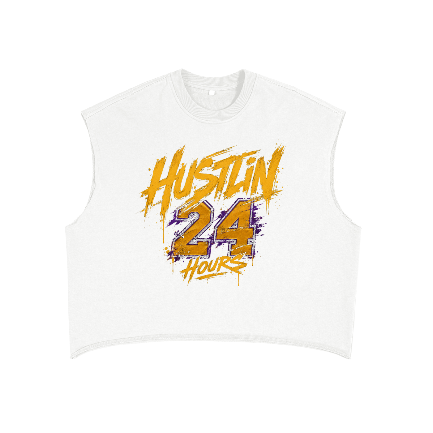 HUSTLIN 24 HOURS Boxy Tank Top