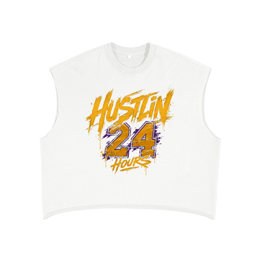 HUSTLIN 24 HOURS Boxy Tank Top