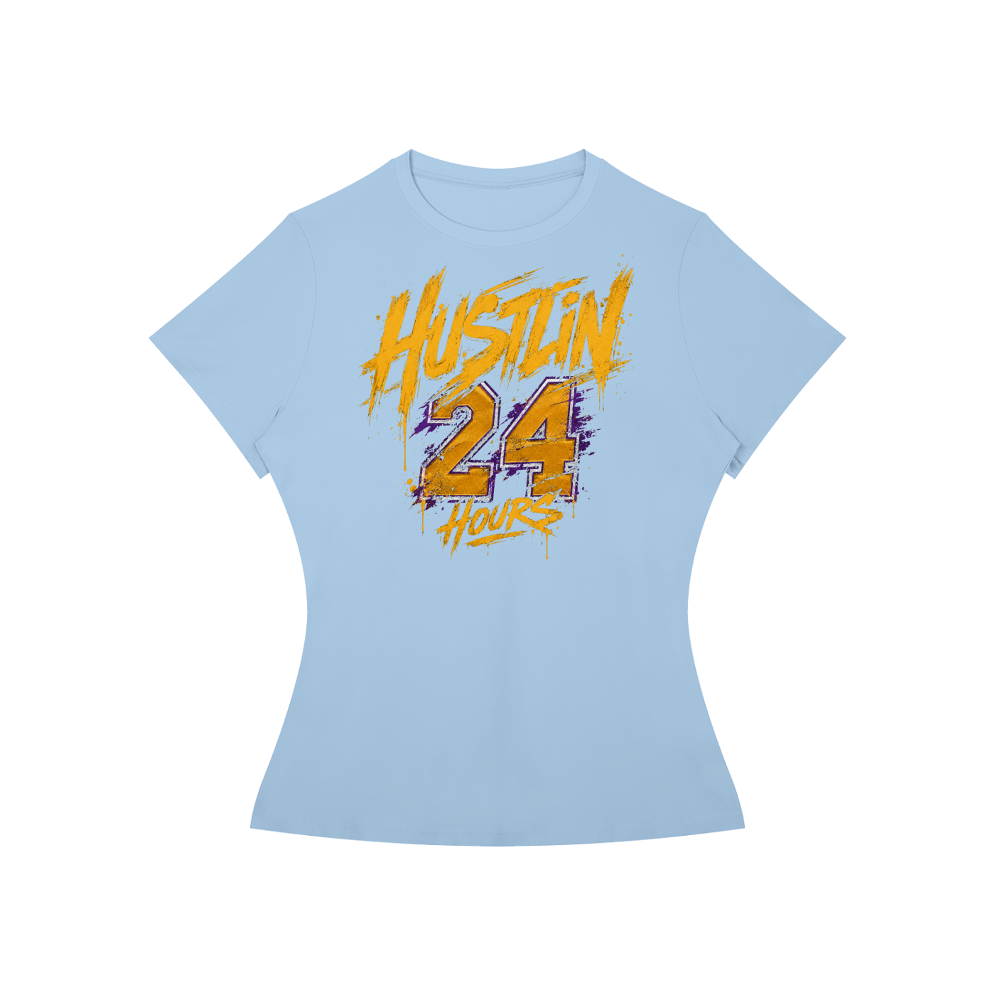 HUSTLIN 24HOURS Women’s Slim Fit T-Shirt