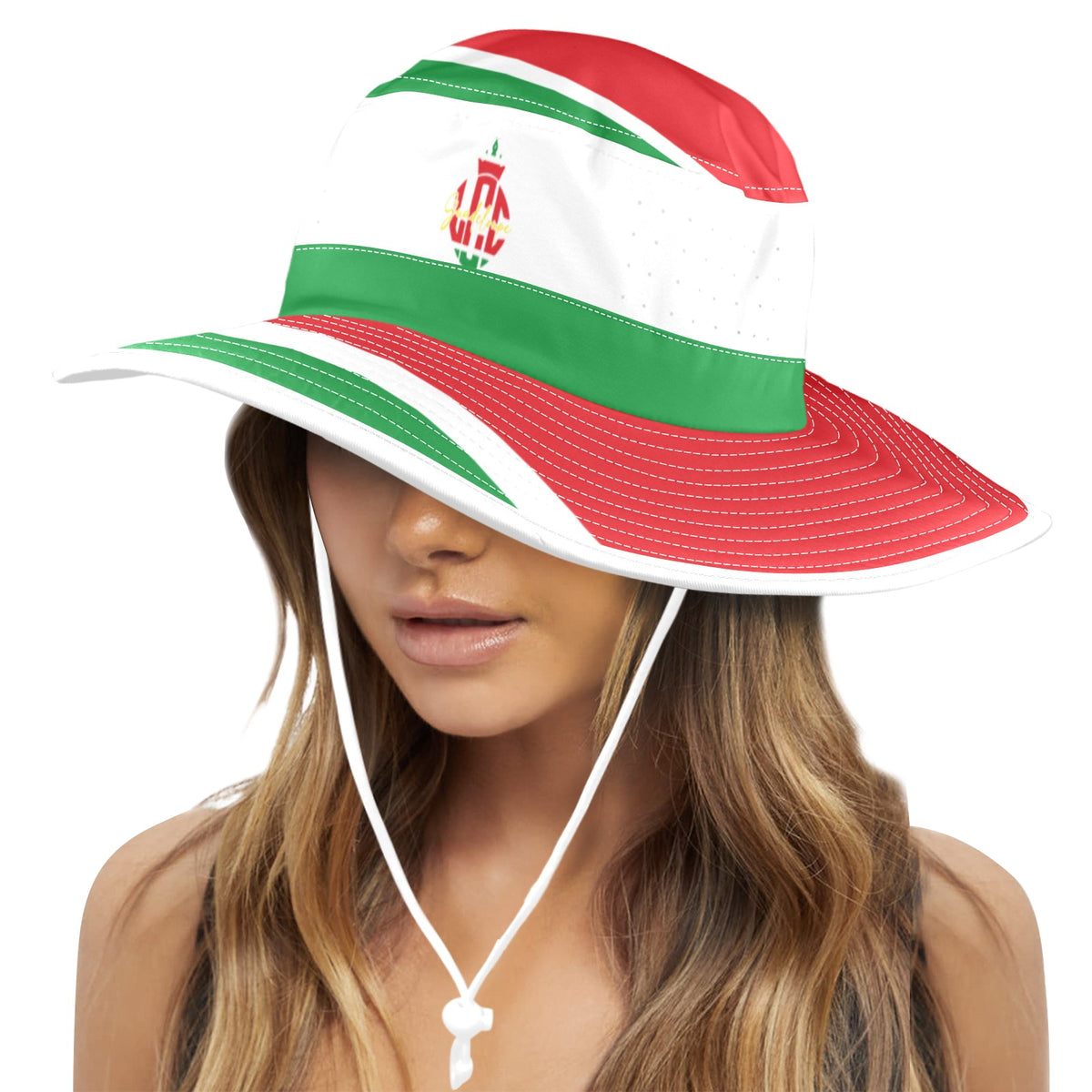 GUADELOUPE FLAG Wide Brim Bucket Hat