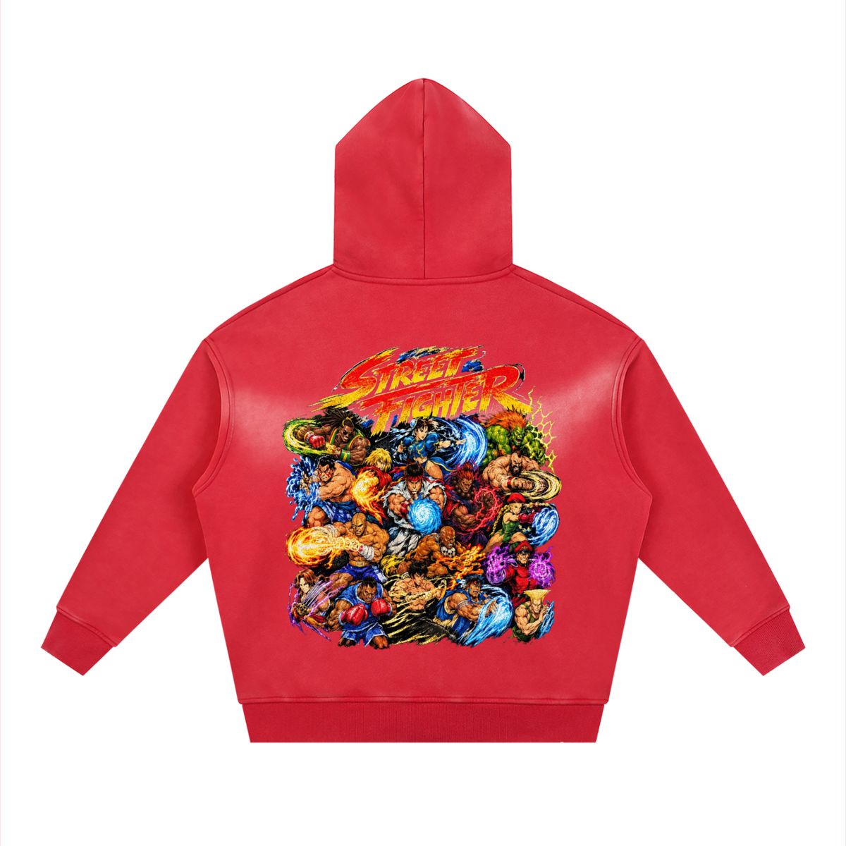 Street Fighter Two-way Zipper Boxy  Hoodie