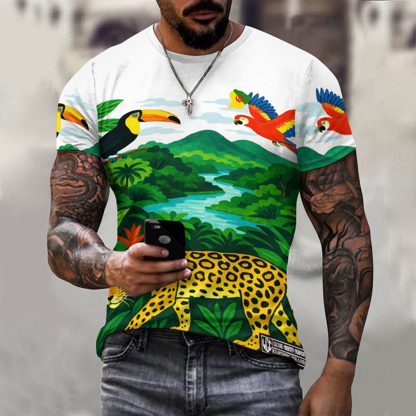 GUYANE PAYSAGE Men's Cotton T-Shirt