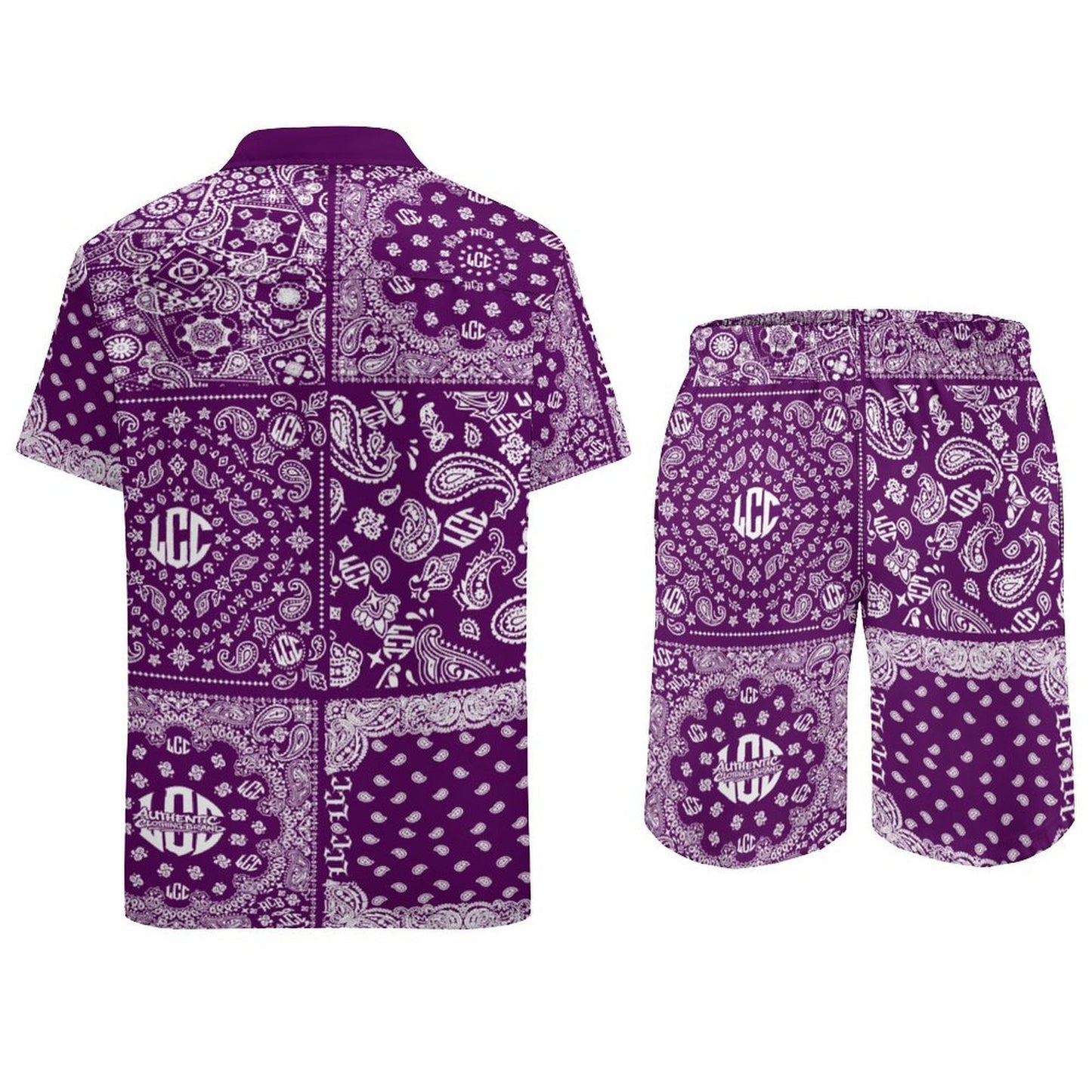 BANDANA DYNASTY Men's Shirt and Shorts Outfit