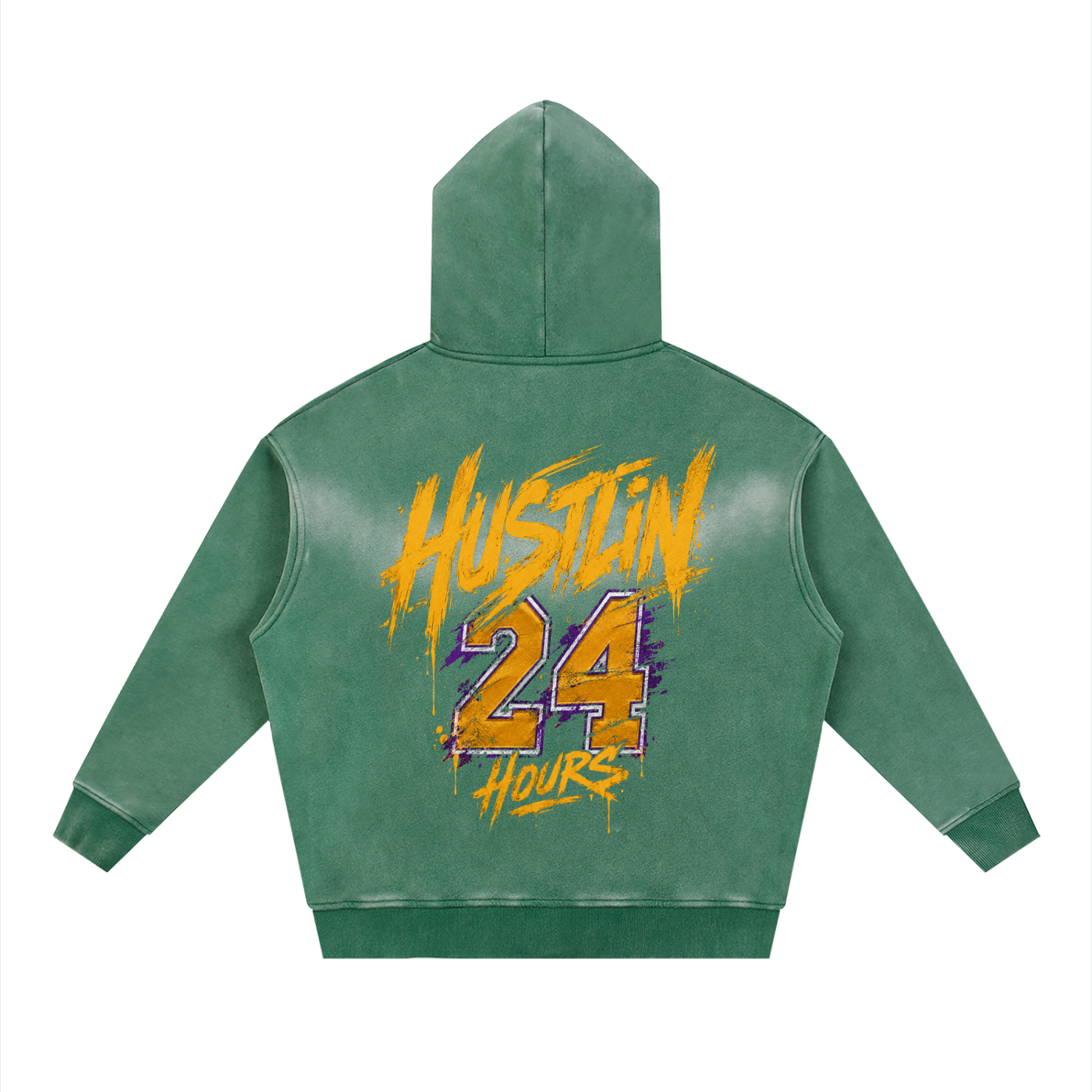 HUSTLIN 24 HOURS Sunfade Boxy Hoodie