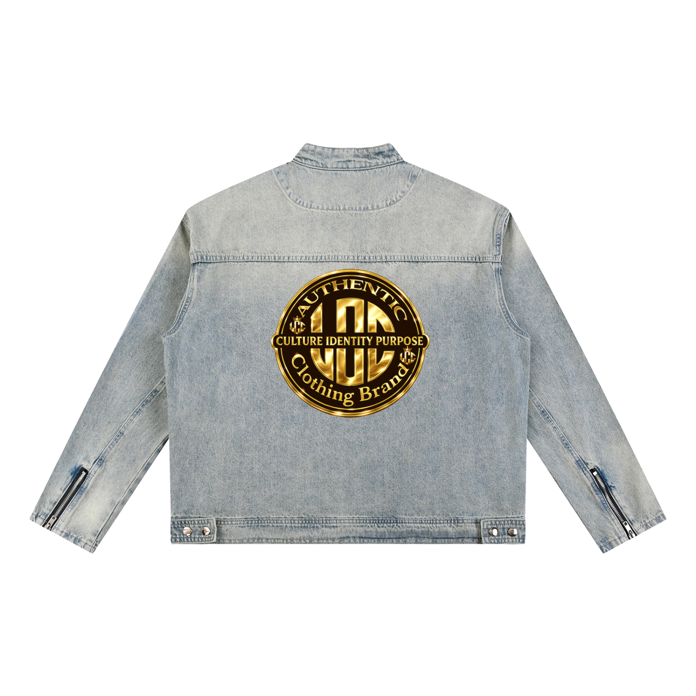 LCC AUTHENTIC GOLD Vintage Wash Zip Denim Jacket