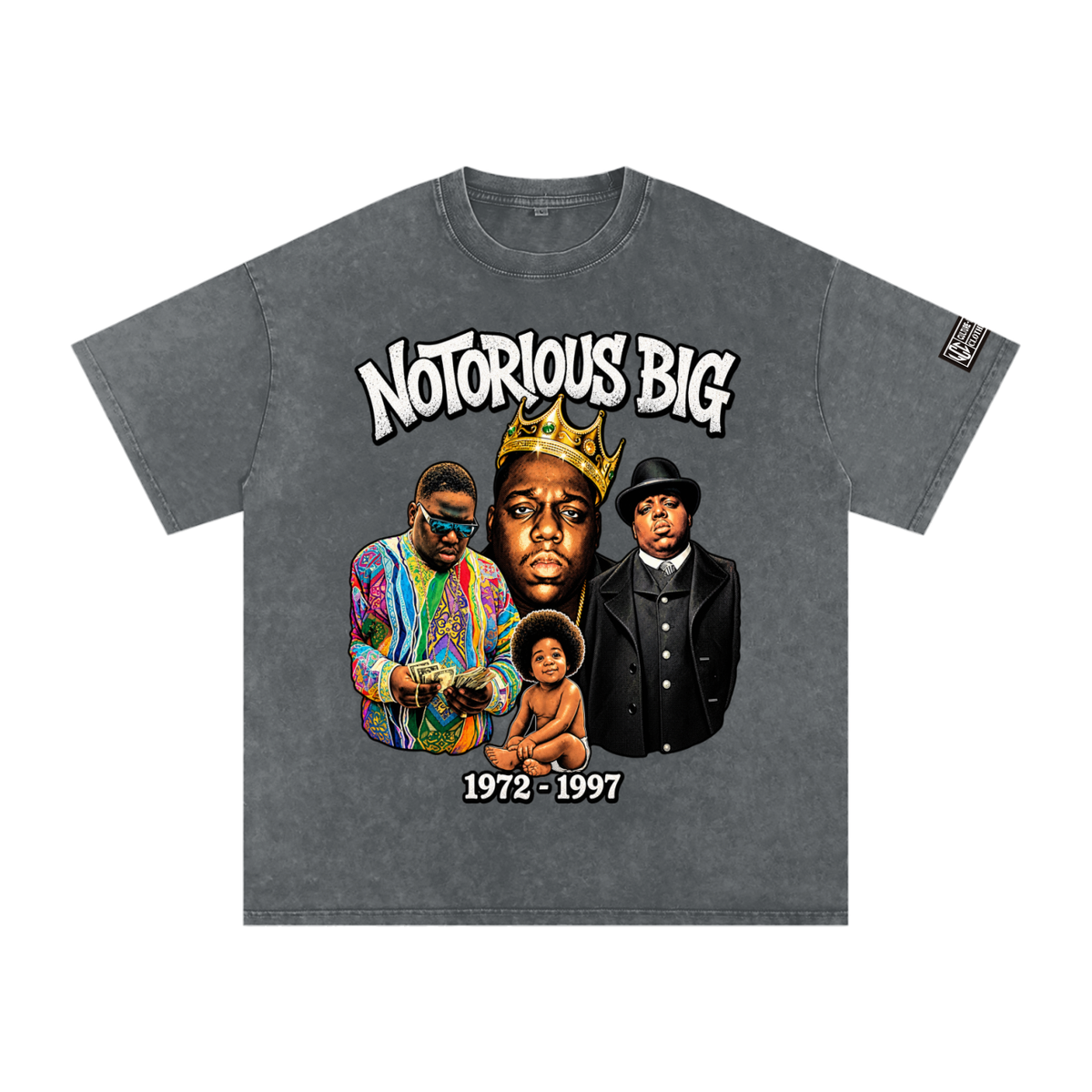 NOTORIOUS BIG Snow Washed Oversized T-Shirt