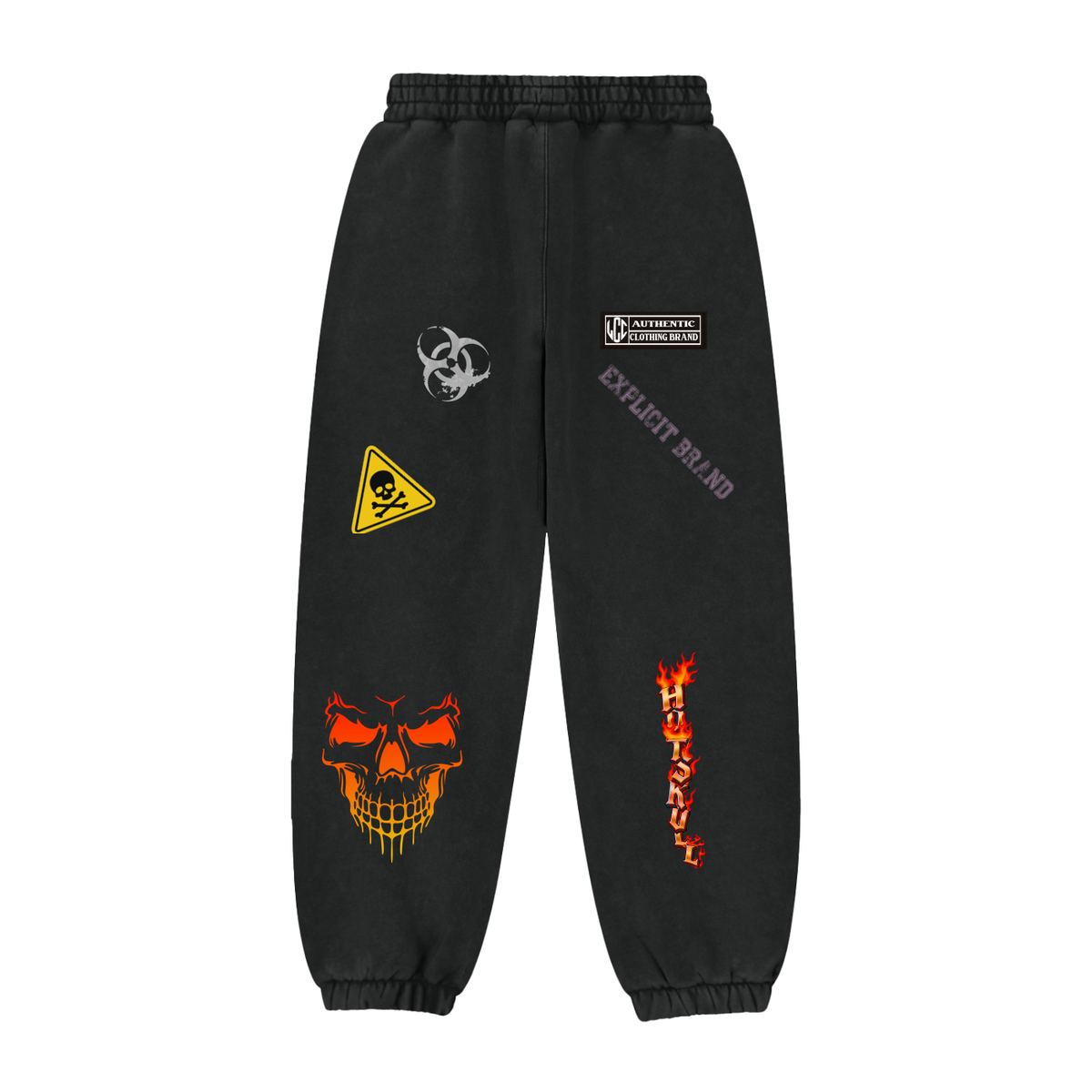 LCC HOTSKULL Fleeced Jogger Sweatpants