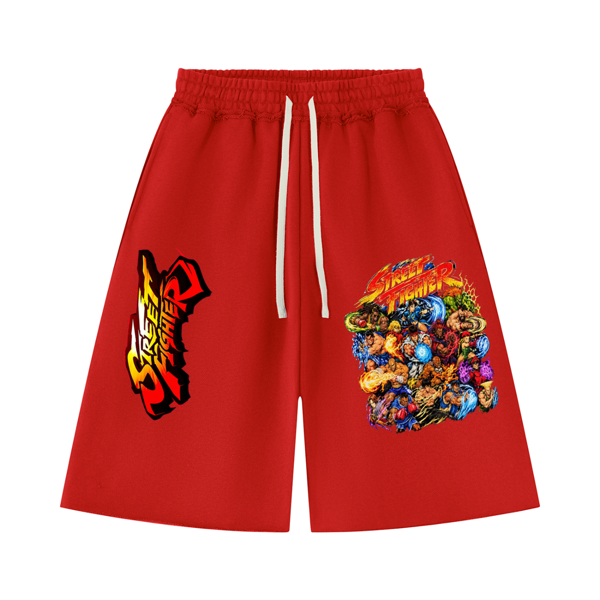 Street Fighter Unisex Raw Edge Shorts