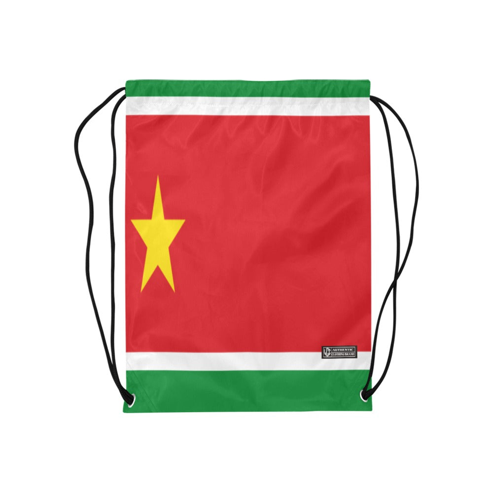 GUADELOUPE FLAG Medium Drawstring Bag (Twin Sides)
