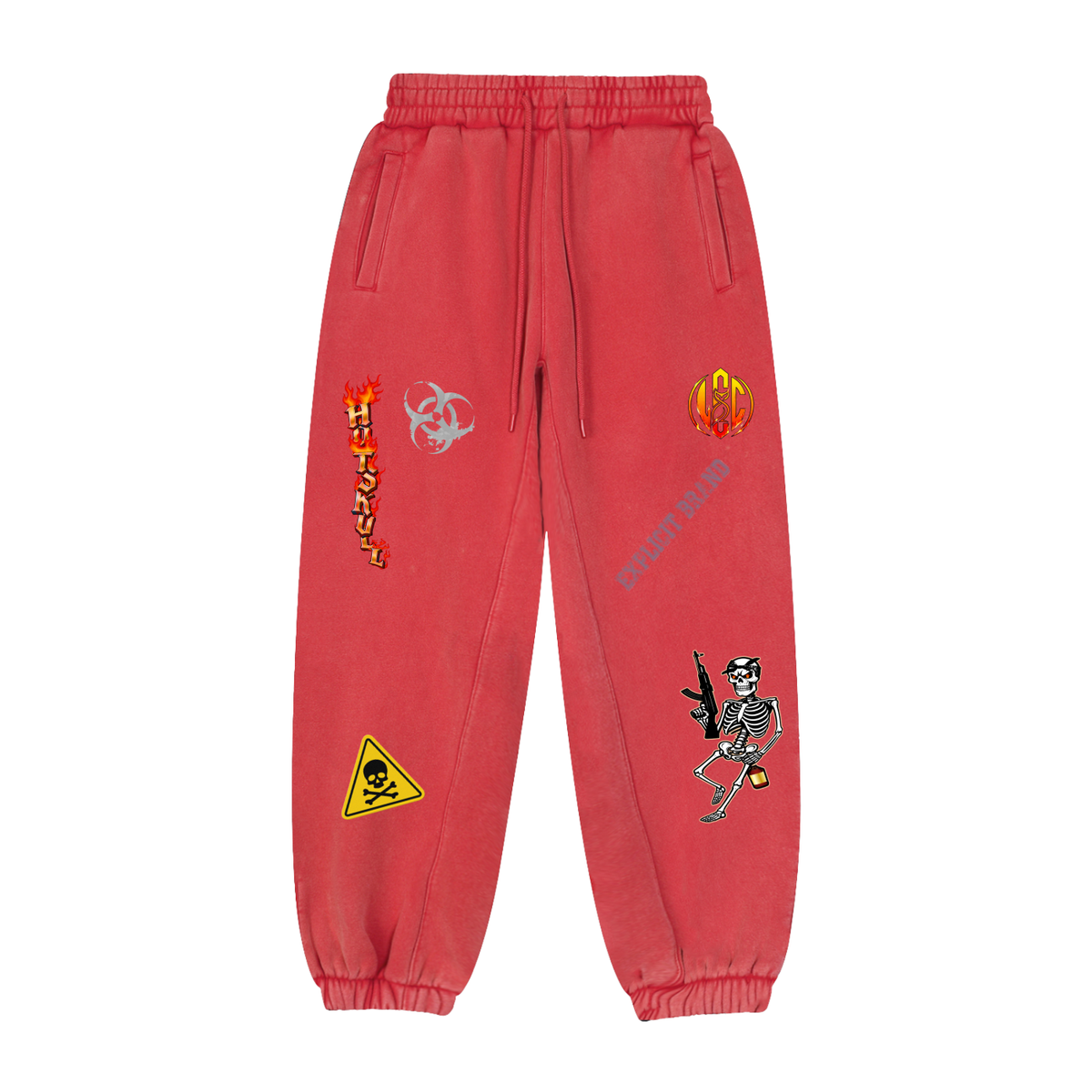 LCC HOTSKULL Fleeced Jogger Sweatpants