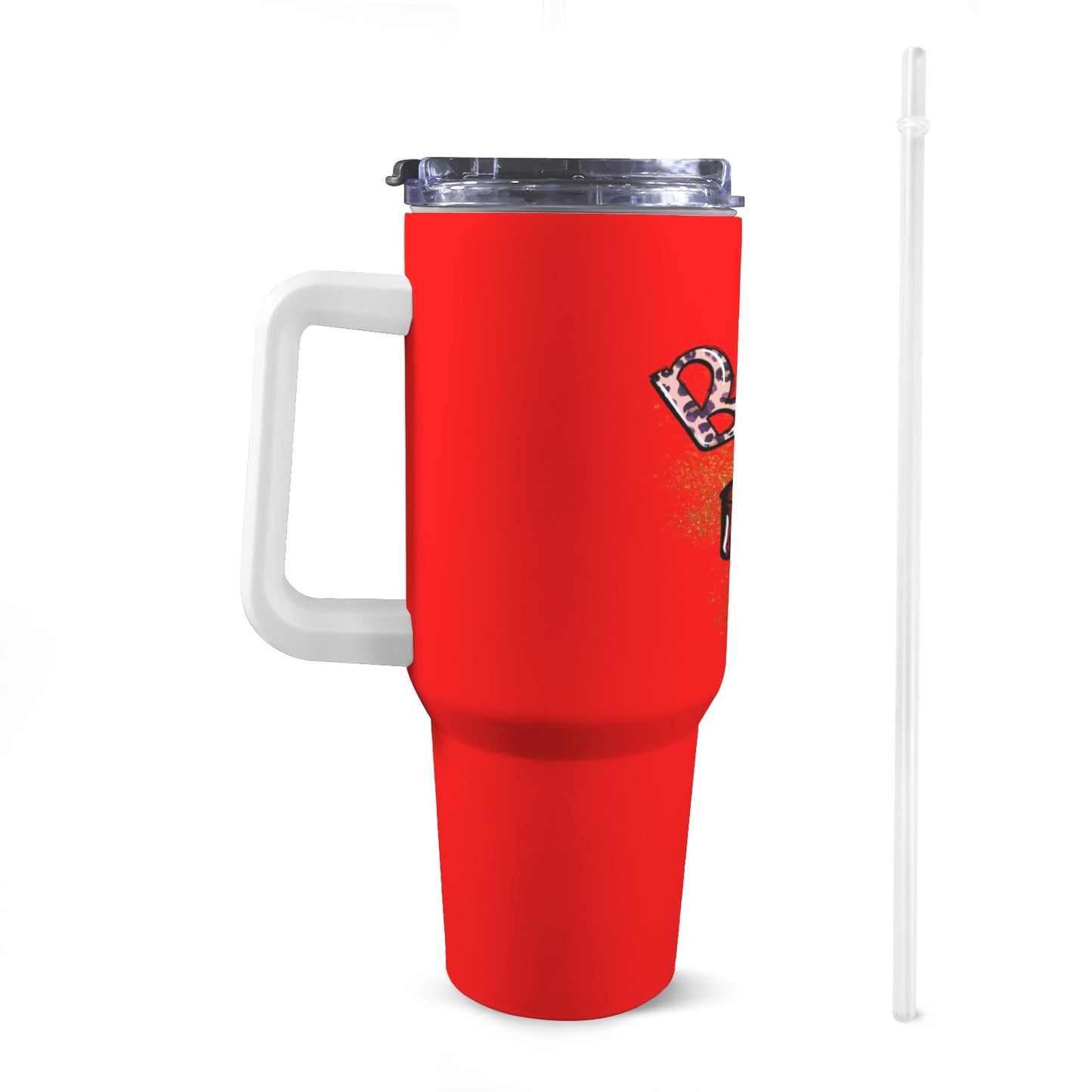 BLACC QUEEN 40oz Tumbler with White Handle