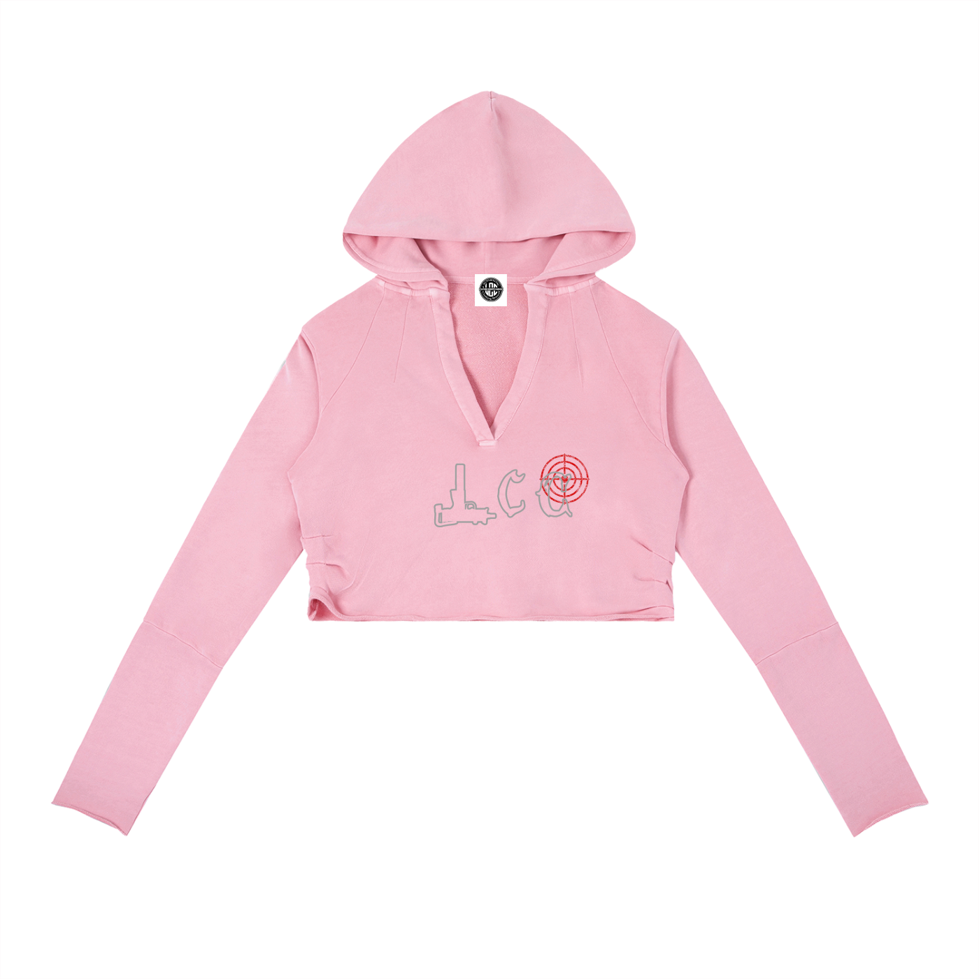 LCC TARGET Vintage Washed Raw Edge Hoodie