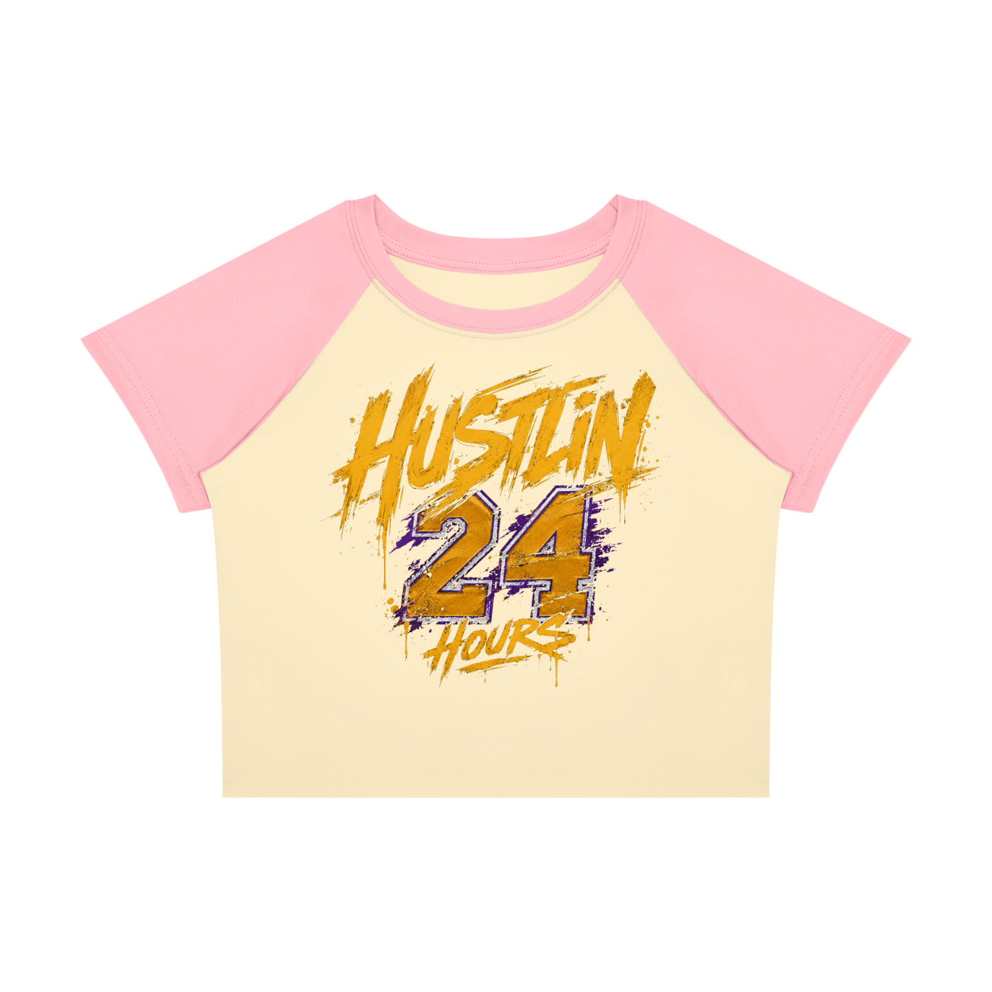 HUSTLIN 24 HOURS Women’s Raglan T-Shirt