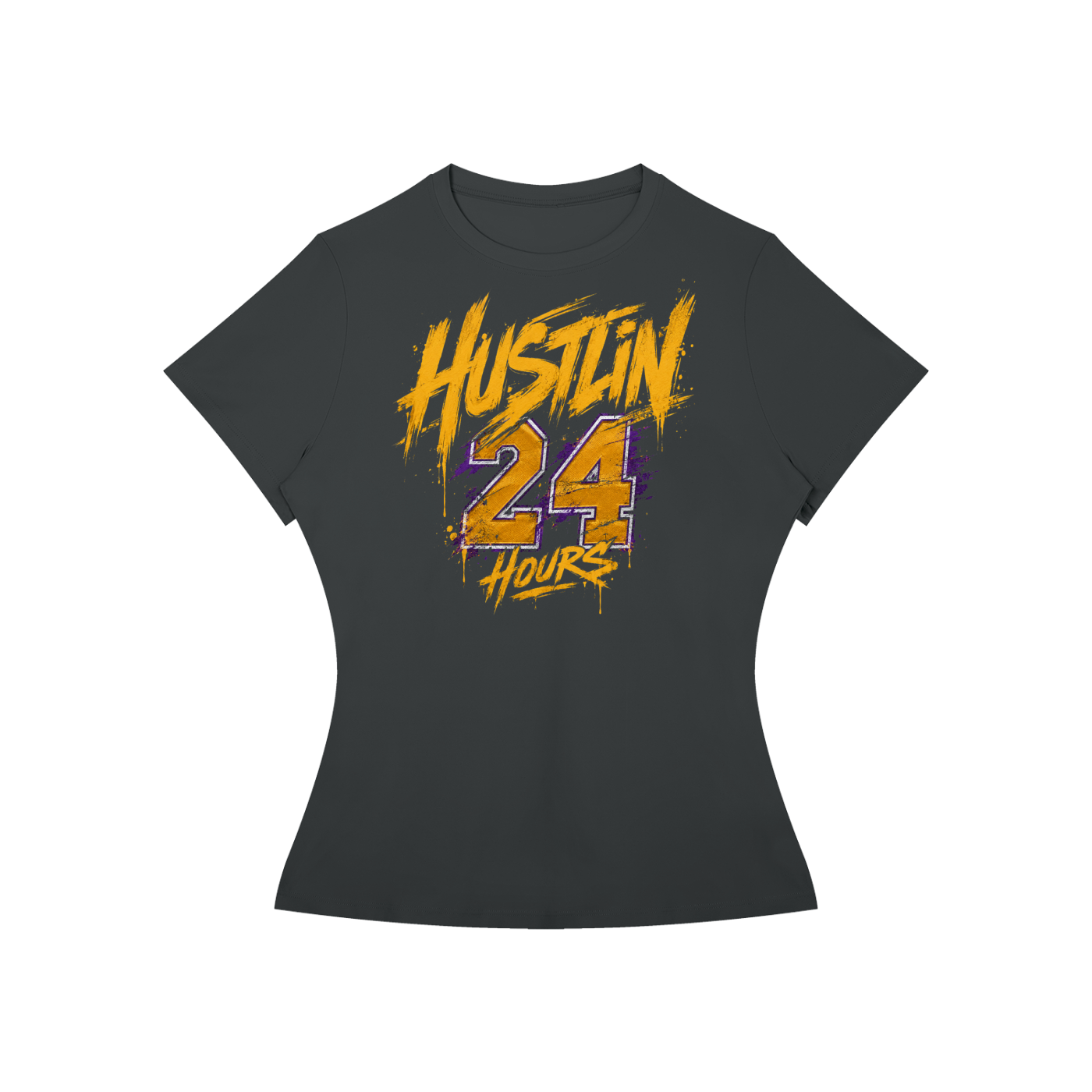 HUSTLIN 24HOURS Women’s Slim Fit T-Shirt